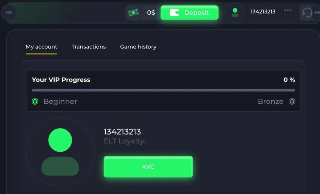 elon casino login password